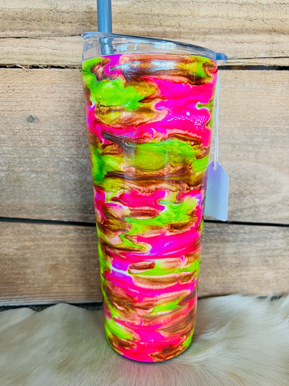 Bubba -25 oz - Pink and Lime Green