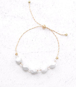 Gem Stone Pull Tie Braclet