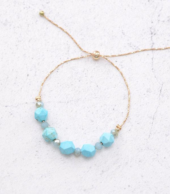 Gem Stone Pull Tie Braclet