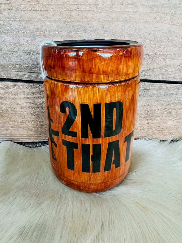 Small Can Koozie - Wood Grain - 2nd That