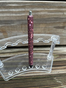 Maroon Glitter Pen