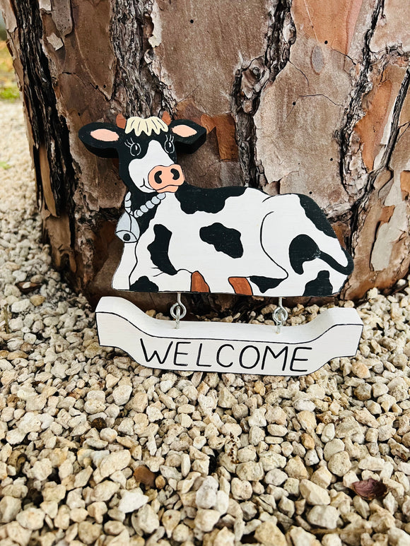 Welcome Cow Wall Hanger