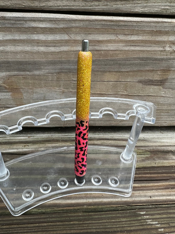 Pink / Gold Leopard Pen