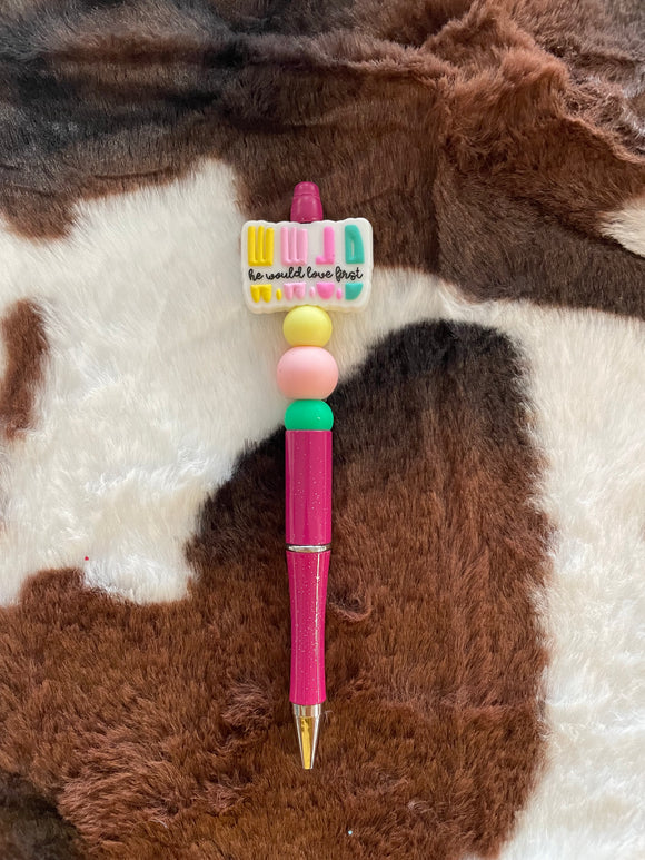 WWJD Beaded Pen