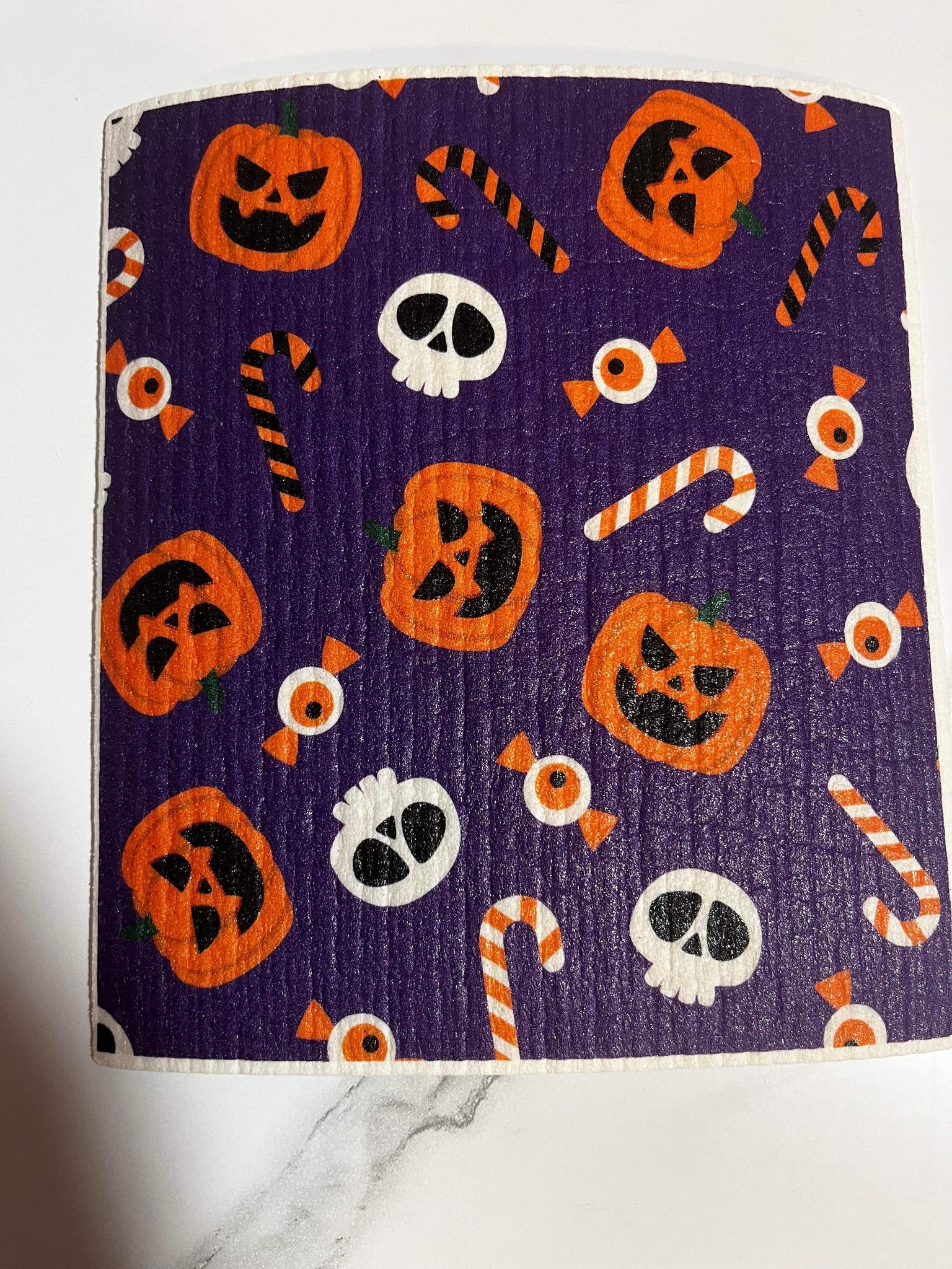 Halloween Skull Swedish Dishcloth