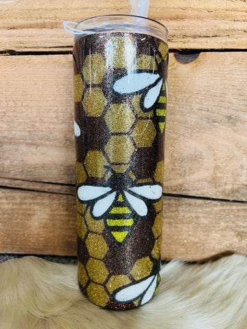 20 oz Skinny- Bee and Beehive