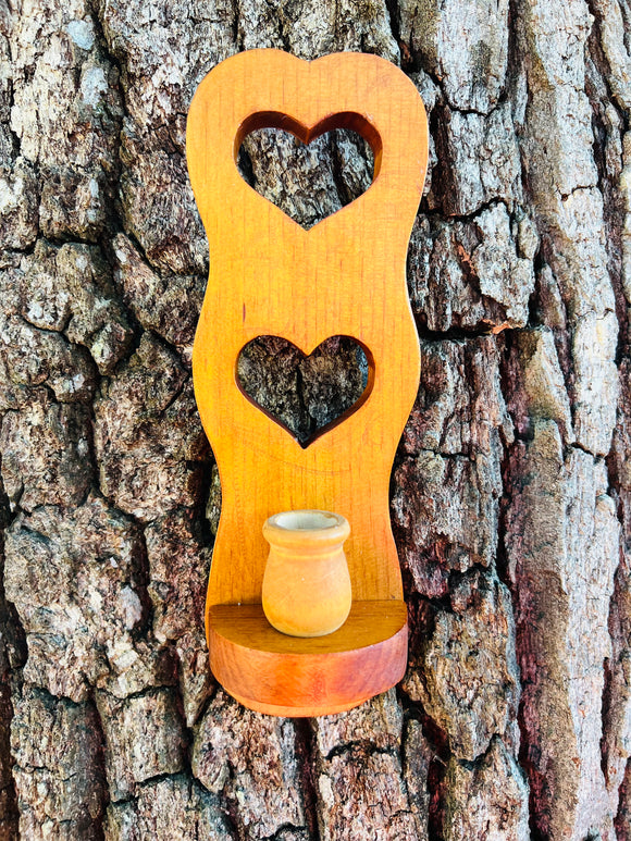 Heart Cut Out Candle Wall Hanger