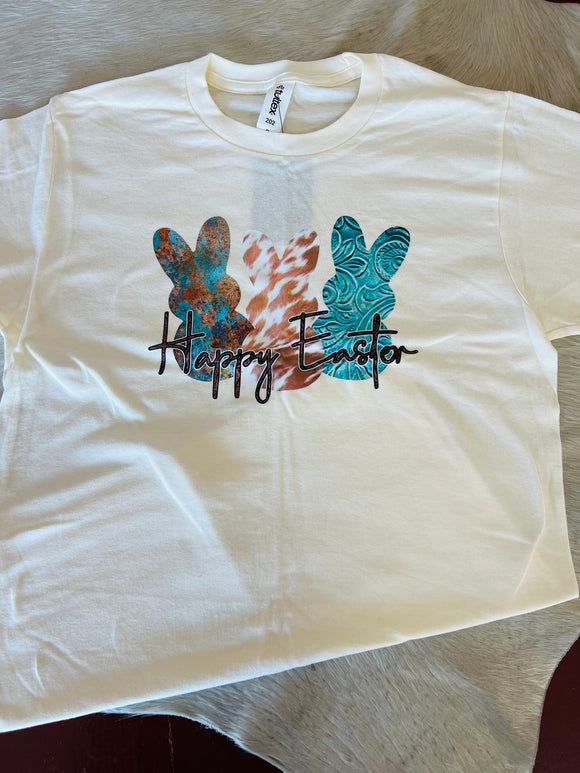 Western Happy Easter Bunnies Tee