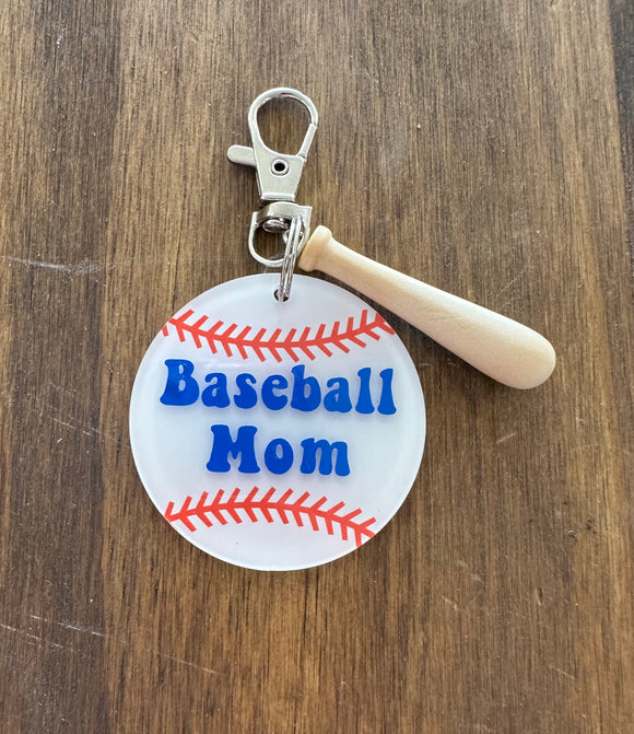 Baseball Mom Keychain