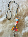 Rainbow Beaded Lanyard