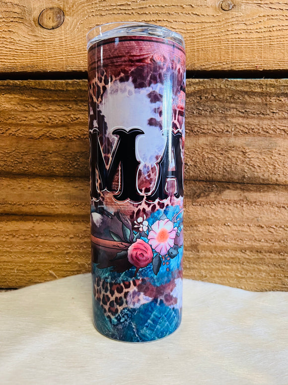 Mama Turquoise and Leopard 20 OZ Tumbler