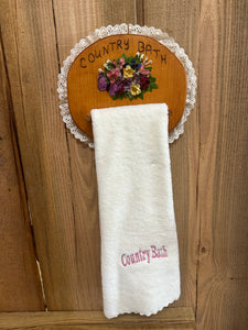 Country Bath Towel & Hanger