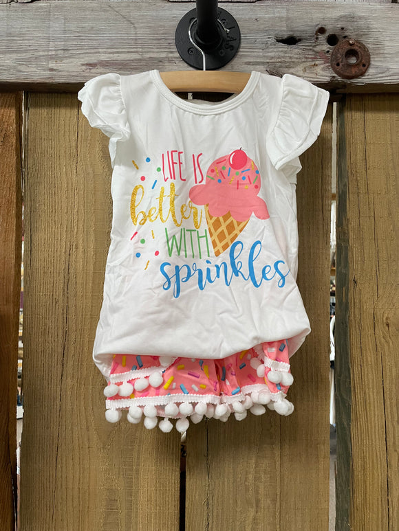 Life is Better with Sprinkles Short Set