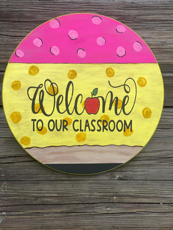 Welcome to Our Classroom Door Hanger