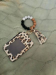 Snow Leopard Card Holder Wristlets