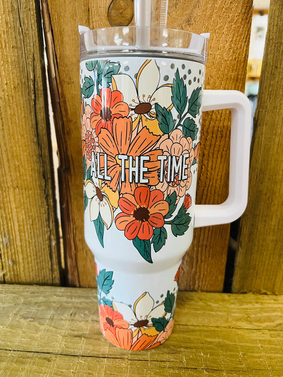God Is Good All The Time 40 OZ Tumbler with Handle