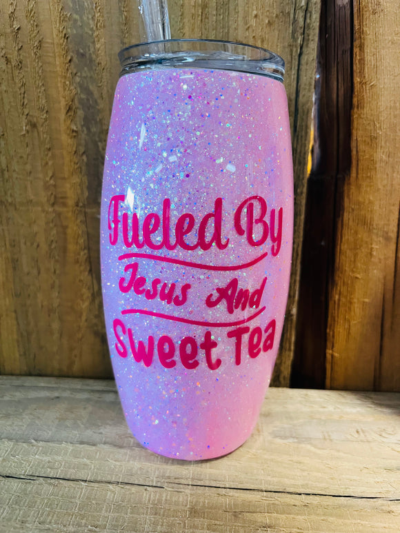 25 OZ Fumbler - Fueled By Sweet Tea and Jesus