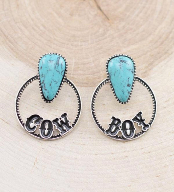 Cowboy Hoop Earrings