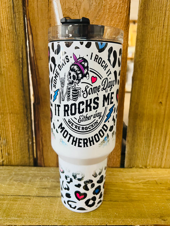 Some Days I Rock It 40 OZ Tumbler with Handle