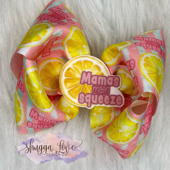 Mama's Main Squeeze Resin Charm Bow