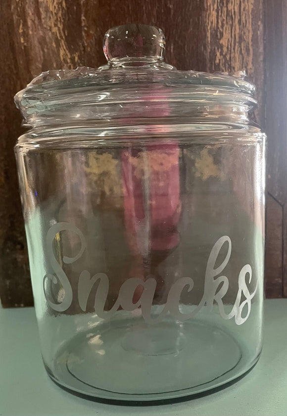 Snacks Glass Jar