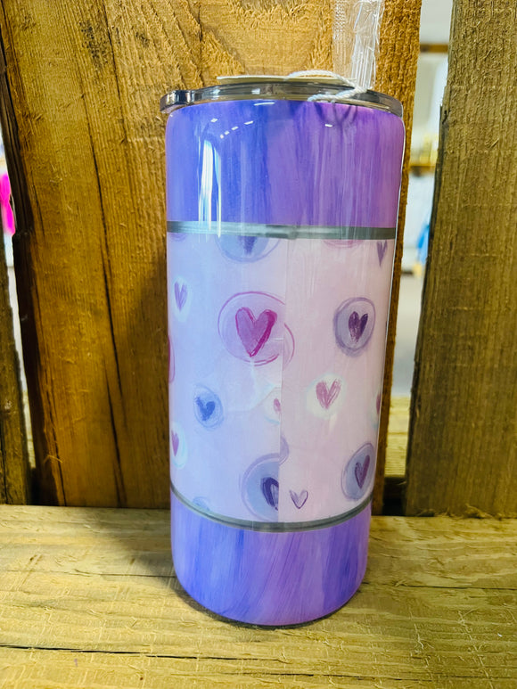 30 OZ Thick - Light Purple with Hearts