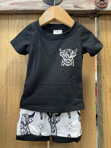 Highland Cow Short Set