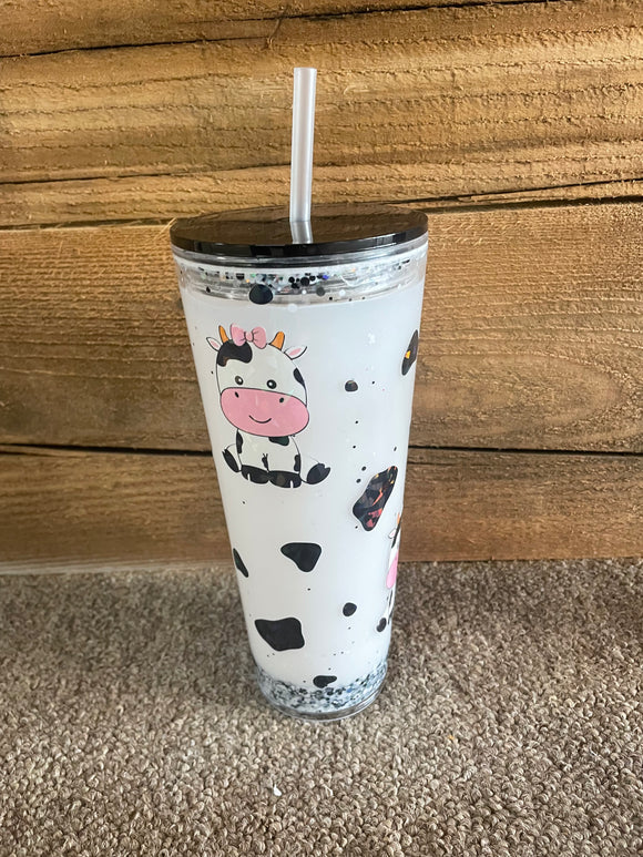 Cow Snowglobe Tumbler