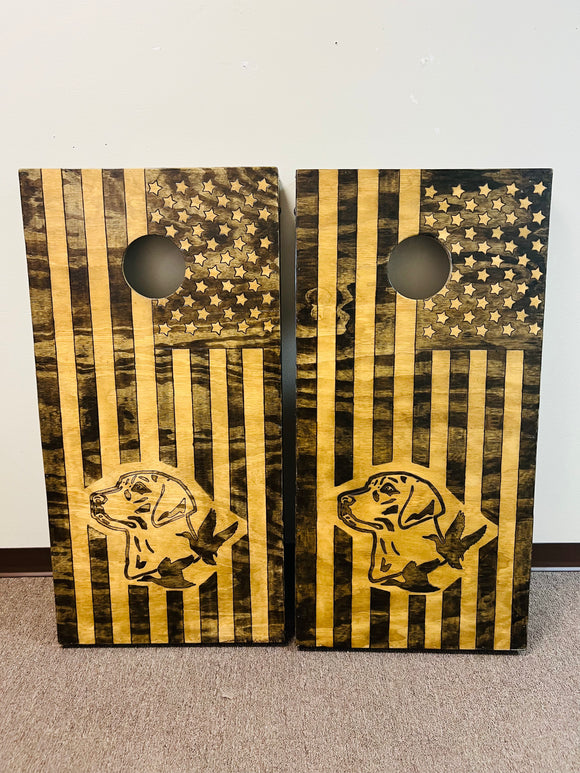 American | Bird Dog Corn Hole Boards