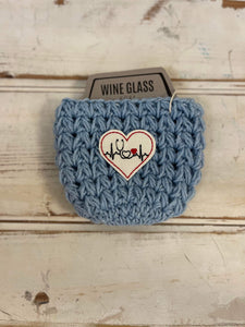 Stemless wine glass cozy