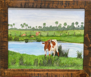 Florida Longhorn Painting