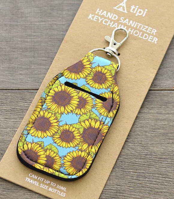 Sunflower Hand Sanitizer Holder Keychain
