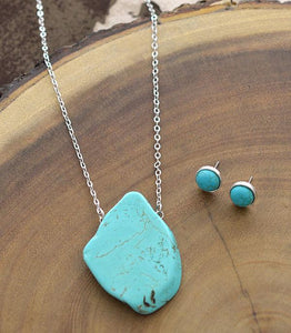 Tipi Western Turquoise Necklace Set