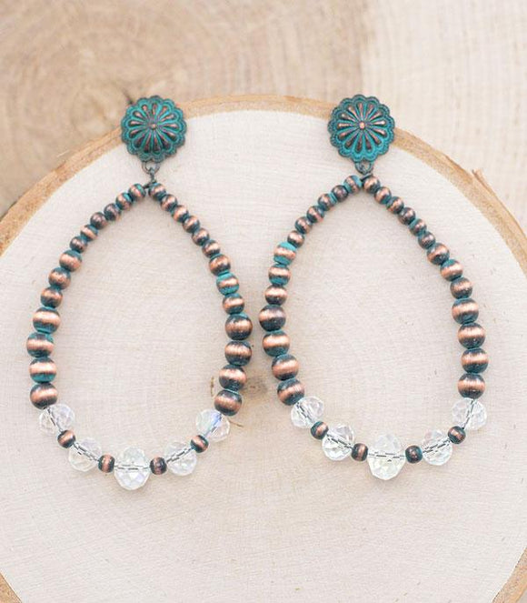 Western Navajo Pearl Bead Earrings