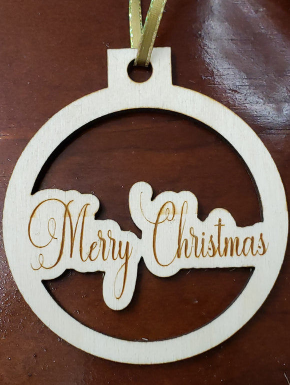 Wooden Round Christmas Ornaments
