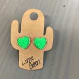 Druzy Heart Earrings