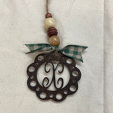 Monogram Car Charm