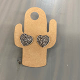 Druzy Heart Earrings