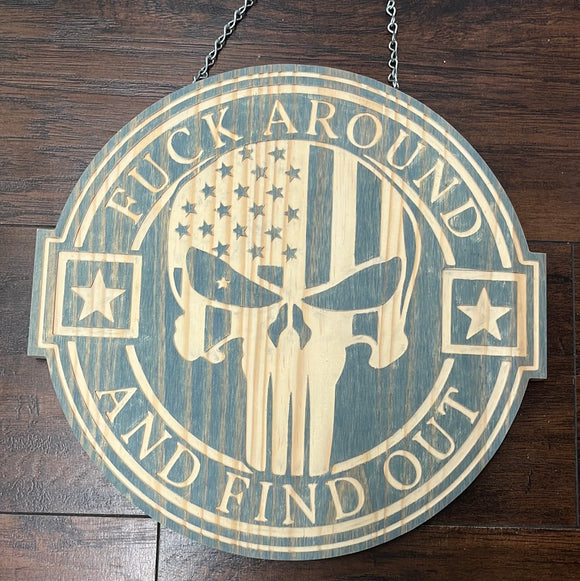 Skull surveillance sign