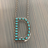 Long Initial Necklace Set