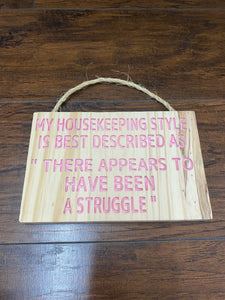 My Housekeeping Style