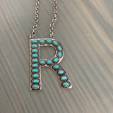 Long Initial Necklace Set