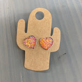 Druzy Heart Earrings