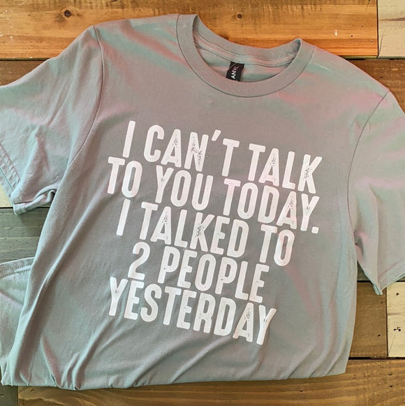 I Cant Talk To You Today