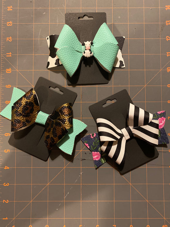 Large Hand Cut Hair Bow