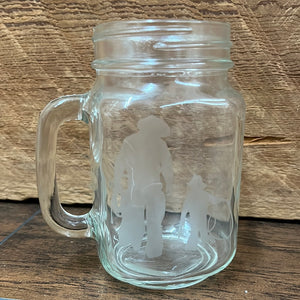 Cowboy & Son Etched Glass Cup