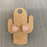 Druzy Heart Earrings