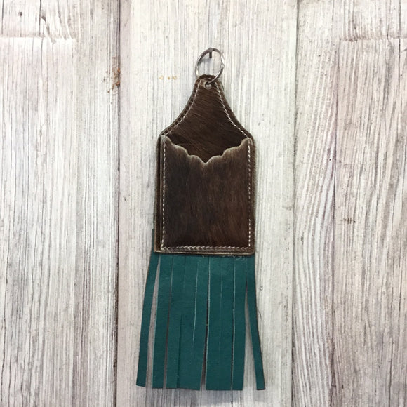 Hide and Leather Card Keychain