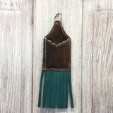 Hide and Leather Card Keychain