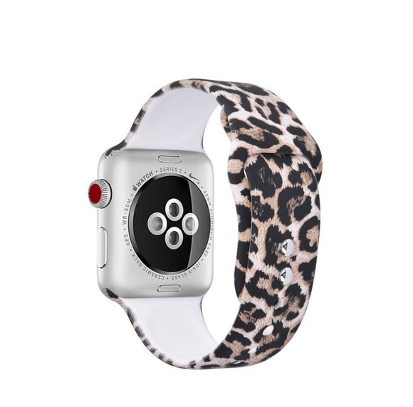 Leopard Silicone Smartwatch Band